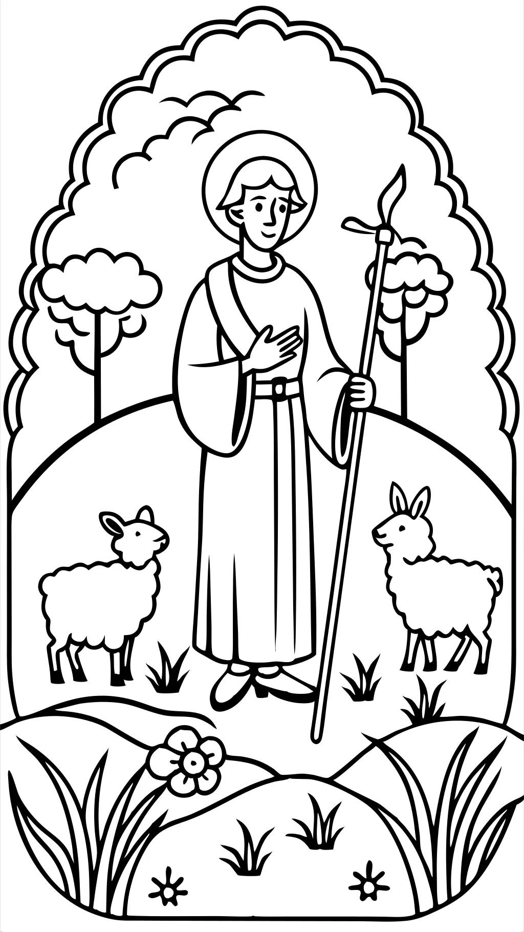 psalm 23 coloring page